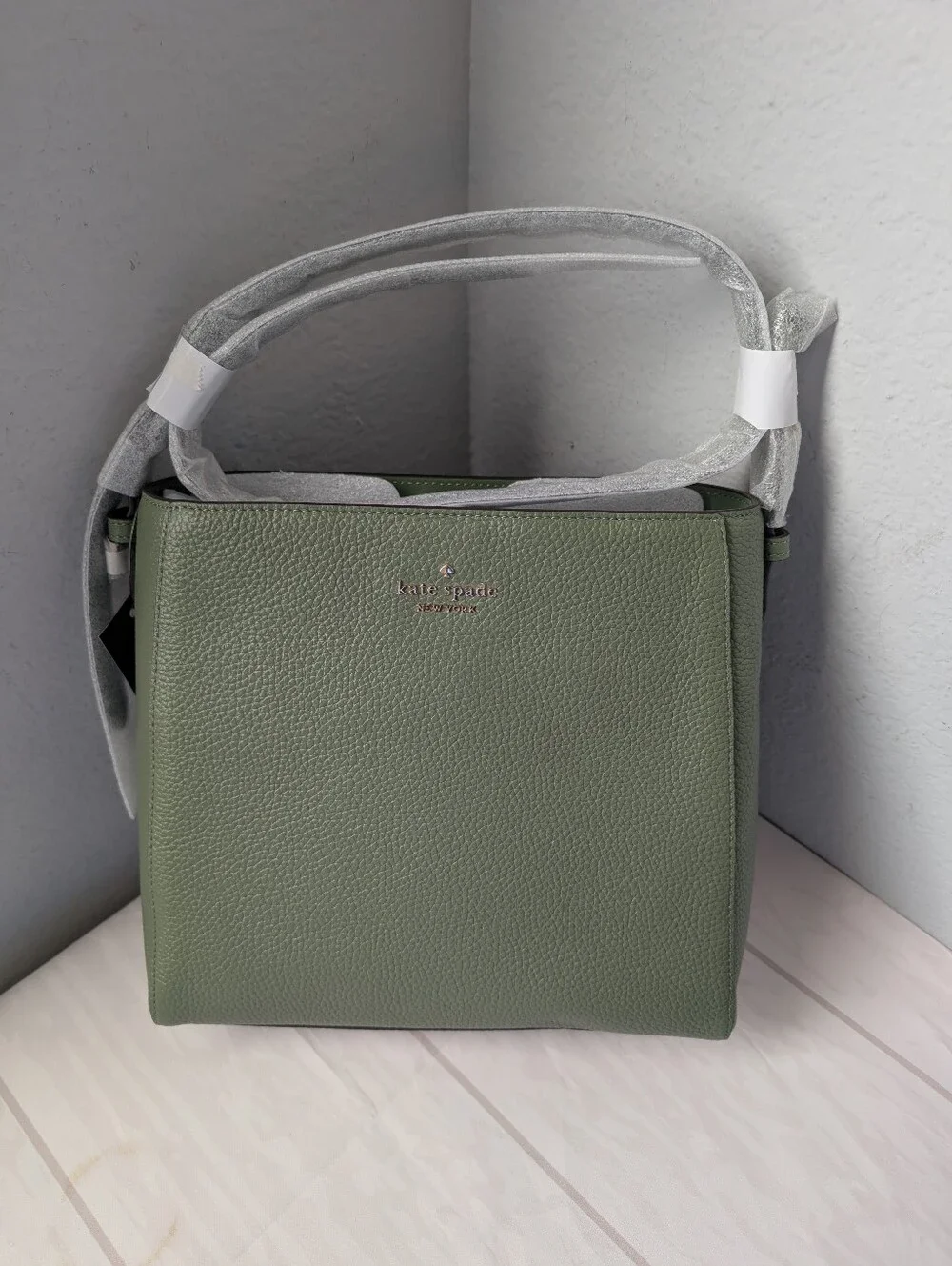 NWT Kate Spade KM546 Juliette Pebbled Leather Medium Bucket Shoulder Bag